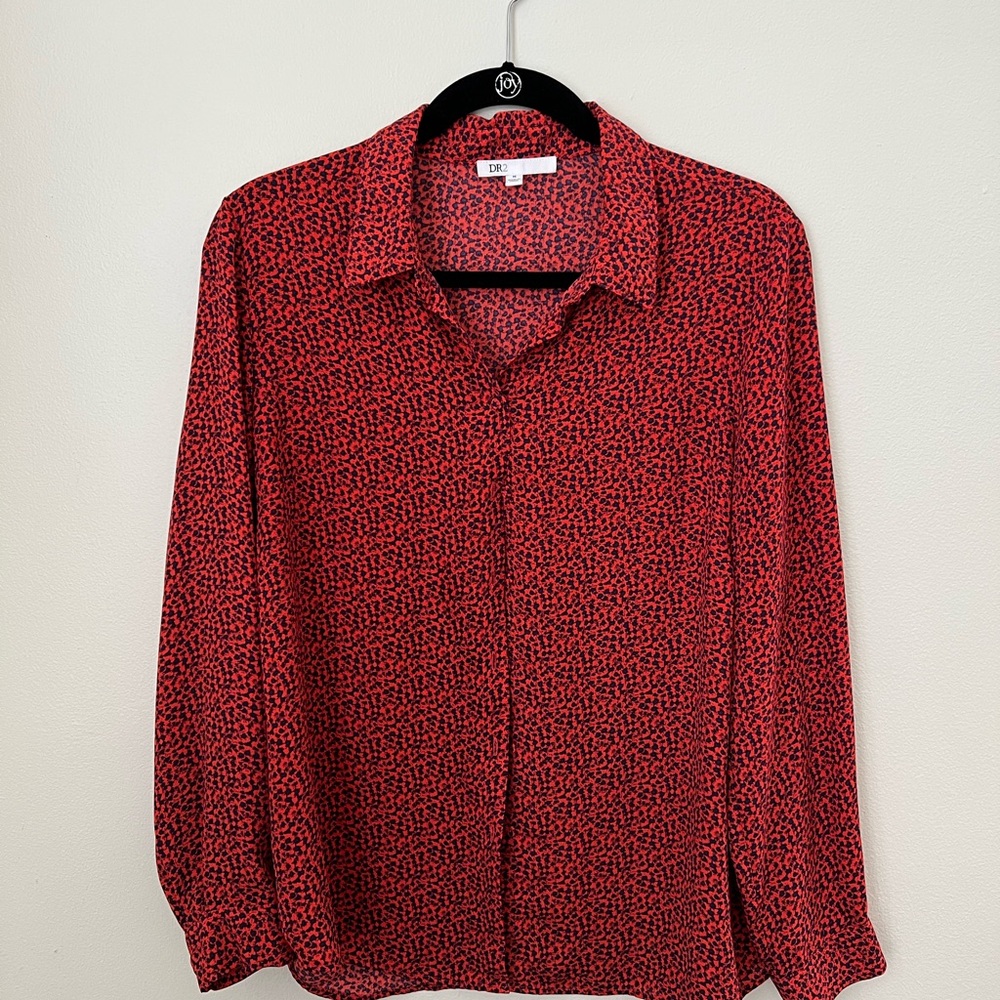 DR2 Red and Black Patterned Men's Shirt